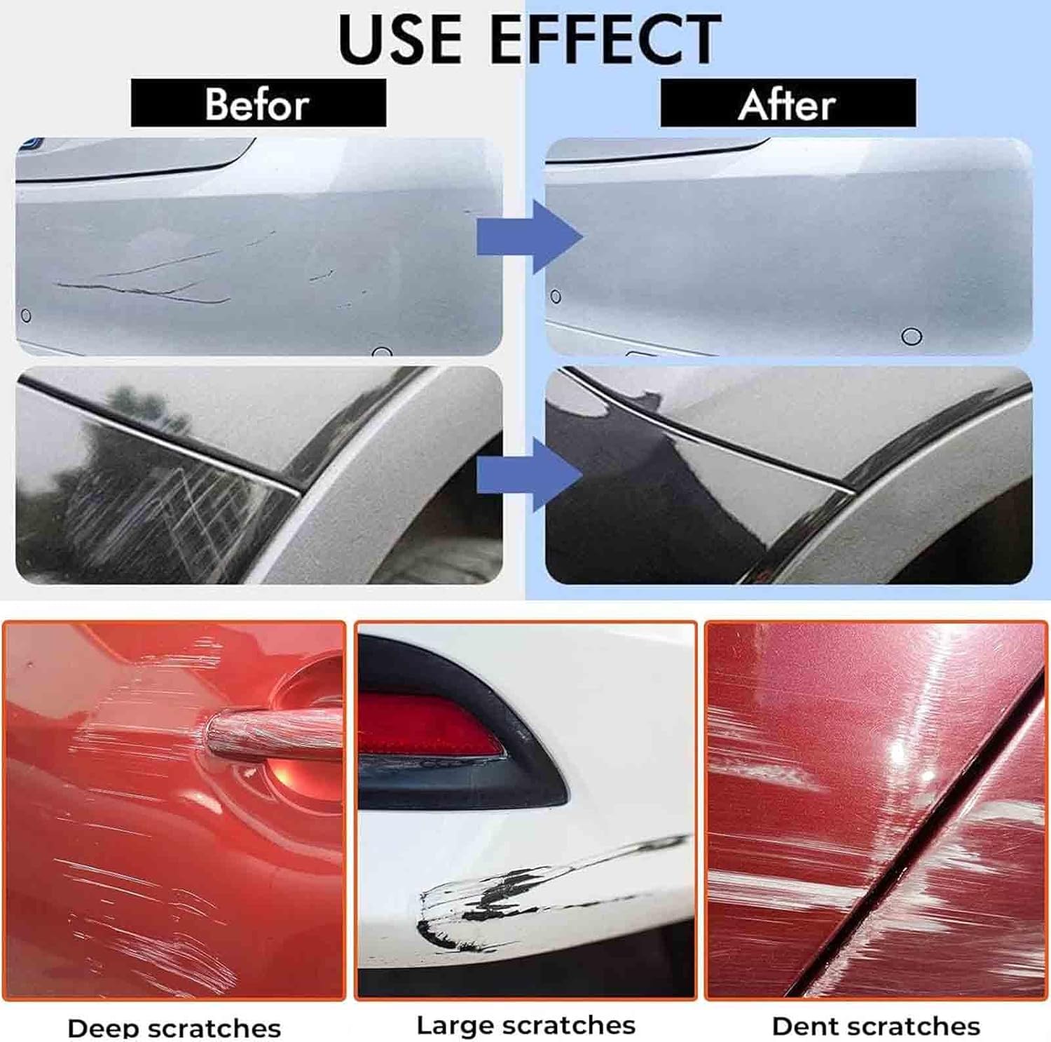 Multi-Purpose Car Scratch Remover Cloth - Instantly Repairs Paint Swirls & Light Marks