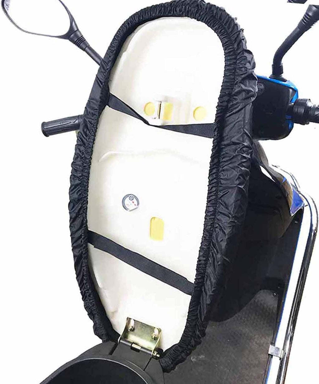 aqxreight Universal 210D Oxford Cloth Motorcycle Sunscreen Seat Cover Cap Water Proof Scooter Cushion Cover Seat Scooter Sun Pad Protector (L)
