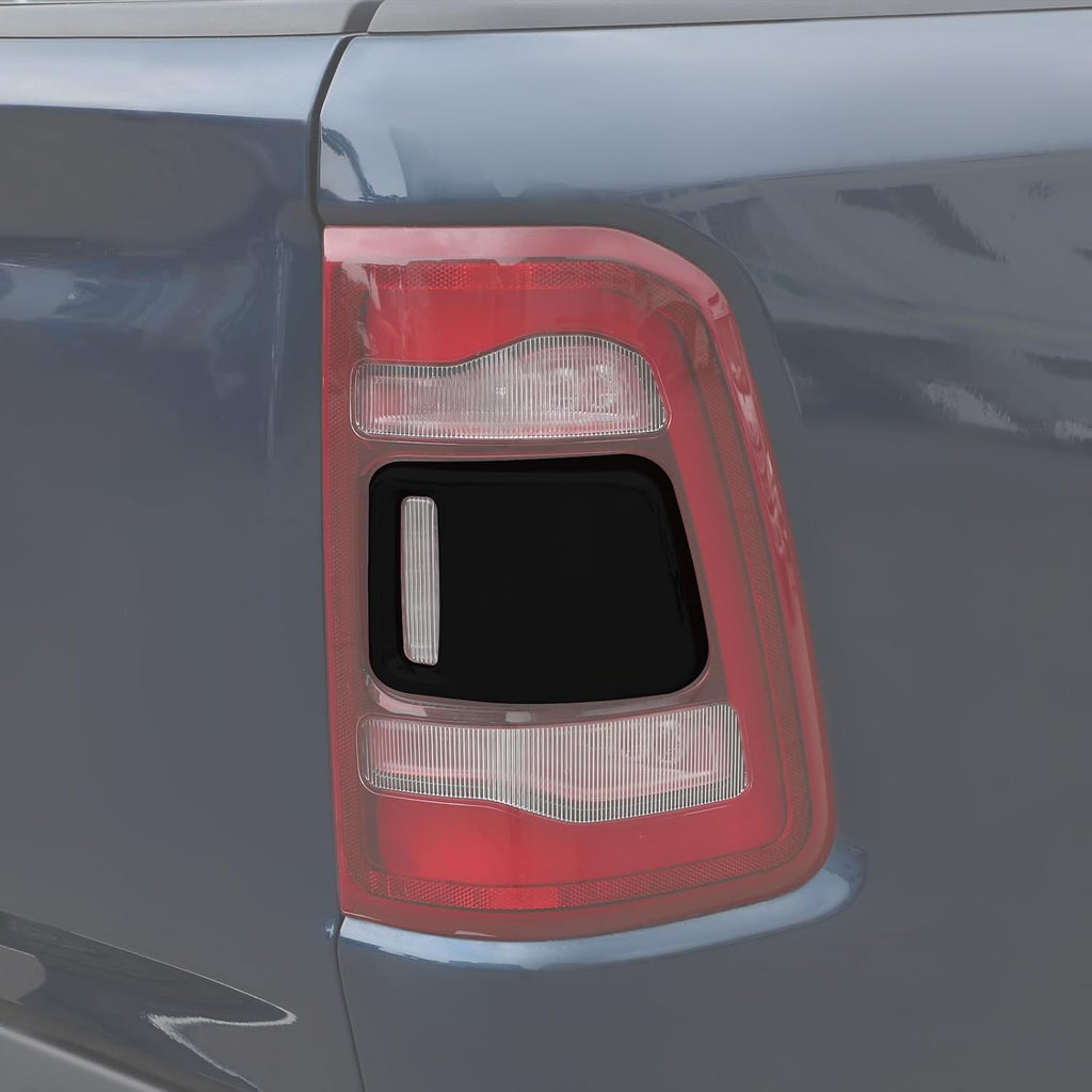 for RAM Tail Lights Cover Trim for RAM 1500 2018-Present Black Exterior Accessories 2pcs