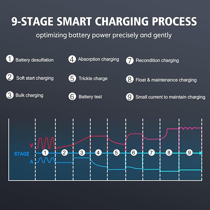 30 Amp Lithium Battery Charger, 6V10A/12V30A/24V16A Lifepo4, Lead-Acid Smart - Image 8