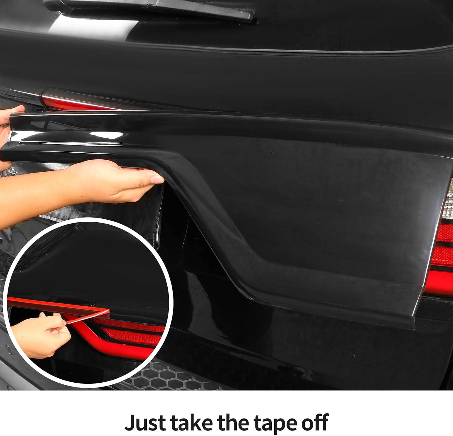 Hoolcar Tail Light Lamp Cover Guard Taillight Trim Bezel Frame Decor Exterior Accessories Compatible with Dodge Durango 2014-2023, Smoked Black