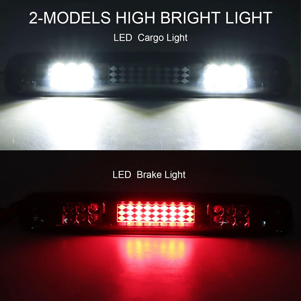 Tresound LED Third 3rd Brake Light for 1999-2007 Chevy Silverado GMC Sierra 1500 2500 3500 HD Classic, Rear Cargo Lamp High Mount Stop light