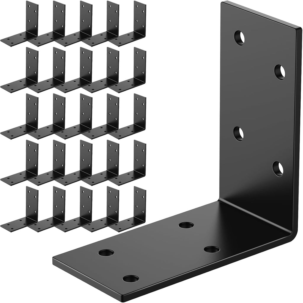 3x3 inch black l shape 90 degree corner, main product view