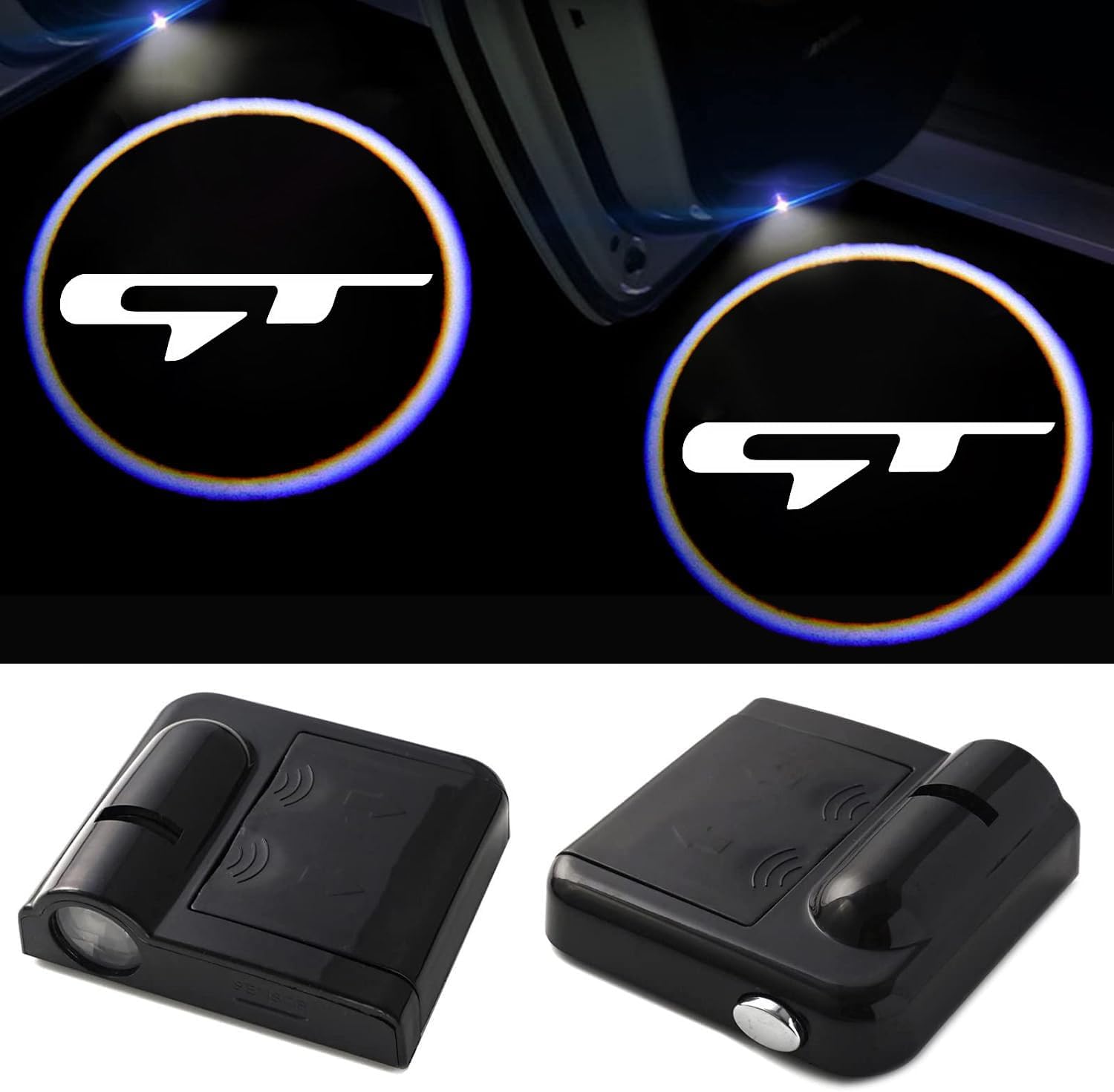 2PCS Never Fade Door Lights Logo,Courtesy LED Welcome Light Lamps Accessories fit for Forte Picanto Proceed Rio K5 Sportage Stinger Soul GT Line
