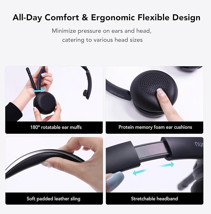 NUROUM Wireless Headset with Mic - Image 4