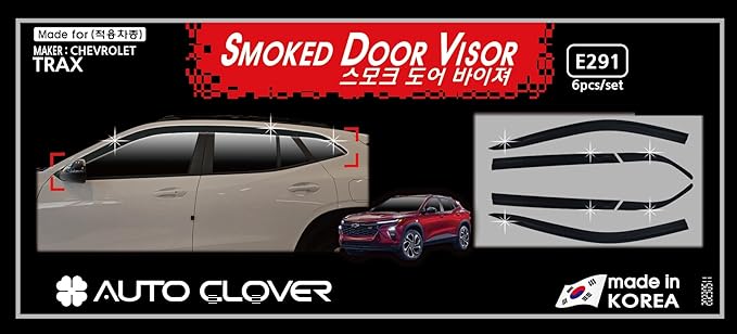 AUTOCLOVER Smoked Window Visor Sun Rain Vent Guard 4p - Image 6