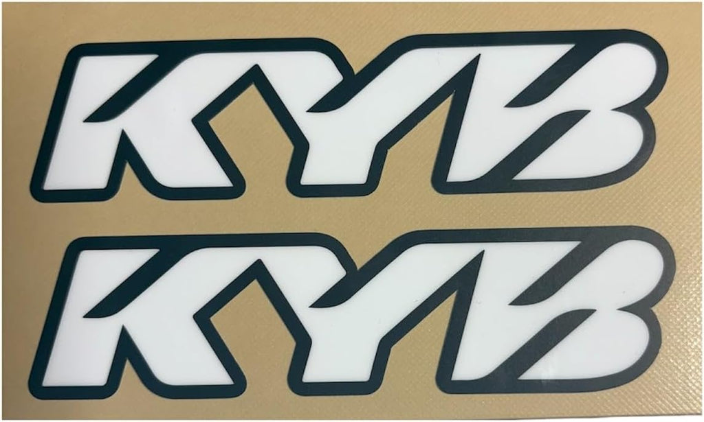 KYB Fork Stickers for emotos Chrome Apollo Silver