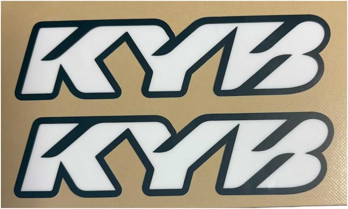 KYB Fork Stickers for emotos Chrome Apollo Silver