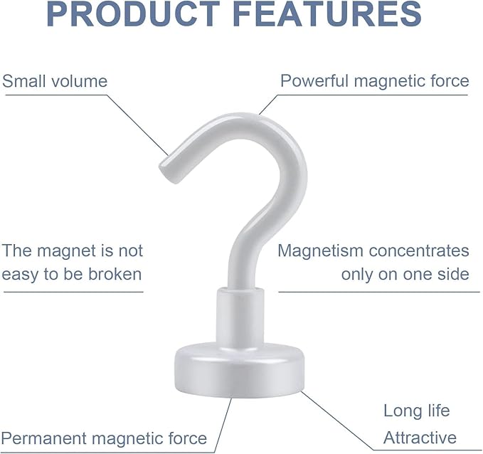 DIYMAG Magnetic Hooks for Refrigerator, Extra Strong Cruise Hook, Heavy Duty - Image 4