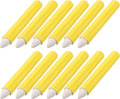 12pcs Yellow Tire Marker Pens Waterproof Wax and Anti-slip Barrel for Smooth Marking, for Auto Repair and Logistics Work