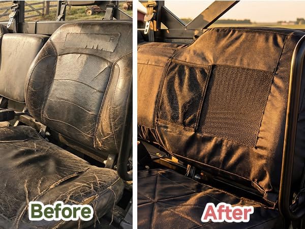 YMU Ranger Seat Covers with Storage Mesh Net, UTV Seat Covers Compatible with Polaris Ranger 1000 2020-2026, Polaris Ranger XP 1000 2017-2021