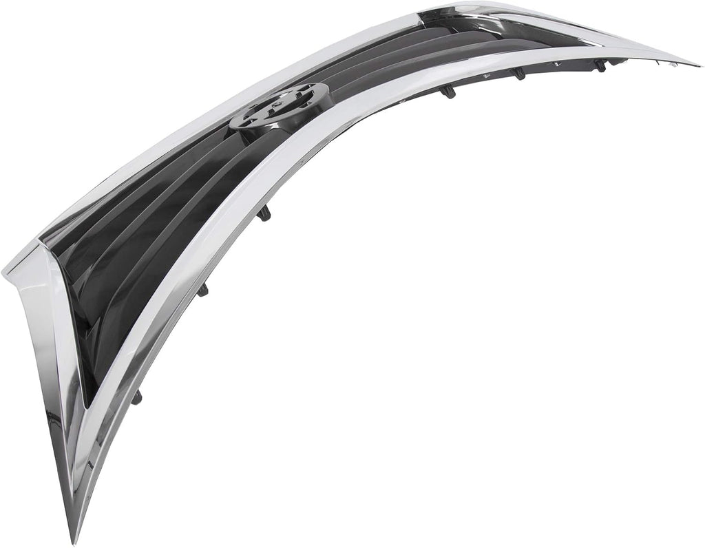 HECASA Front Bumper Grill Upper Grille Compatible with 2013 2014 2015 Nissan Altima Sedan Replacement for 623103TA0A NI1200250 Insert Plastic(ABS)