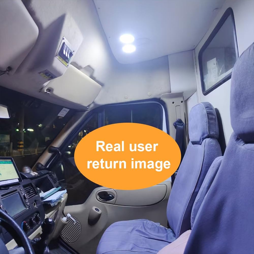 This 10-48V universal COB compartment lamp cab lamp is suitable for camper, truck, van, RV, trailer, boat, car, containerUltra-thin, ultra-bright, long service life, 108 COB chips