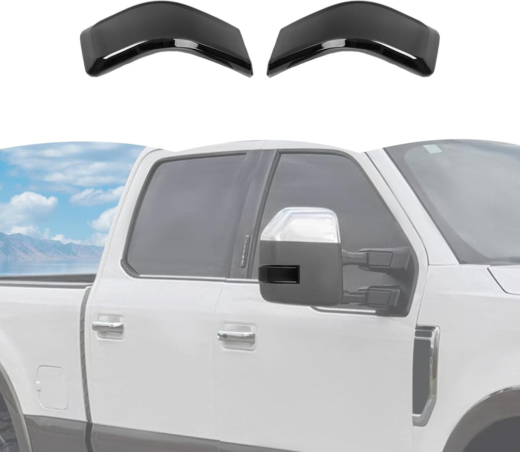 RT-TCZ Smoked Black Rearview Mirror Turn Signal Light Cover Trim Decoration Exterior Accessories for Ford F250/F350/F450/F550 2017-2023