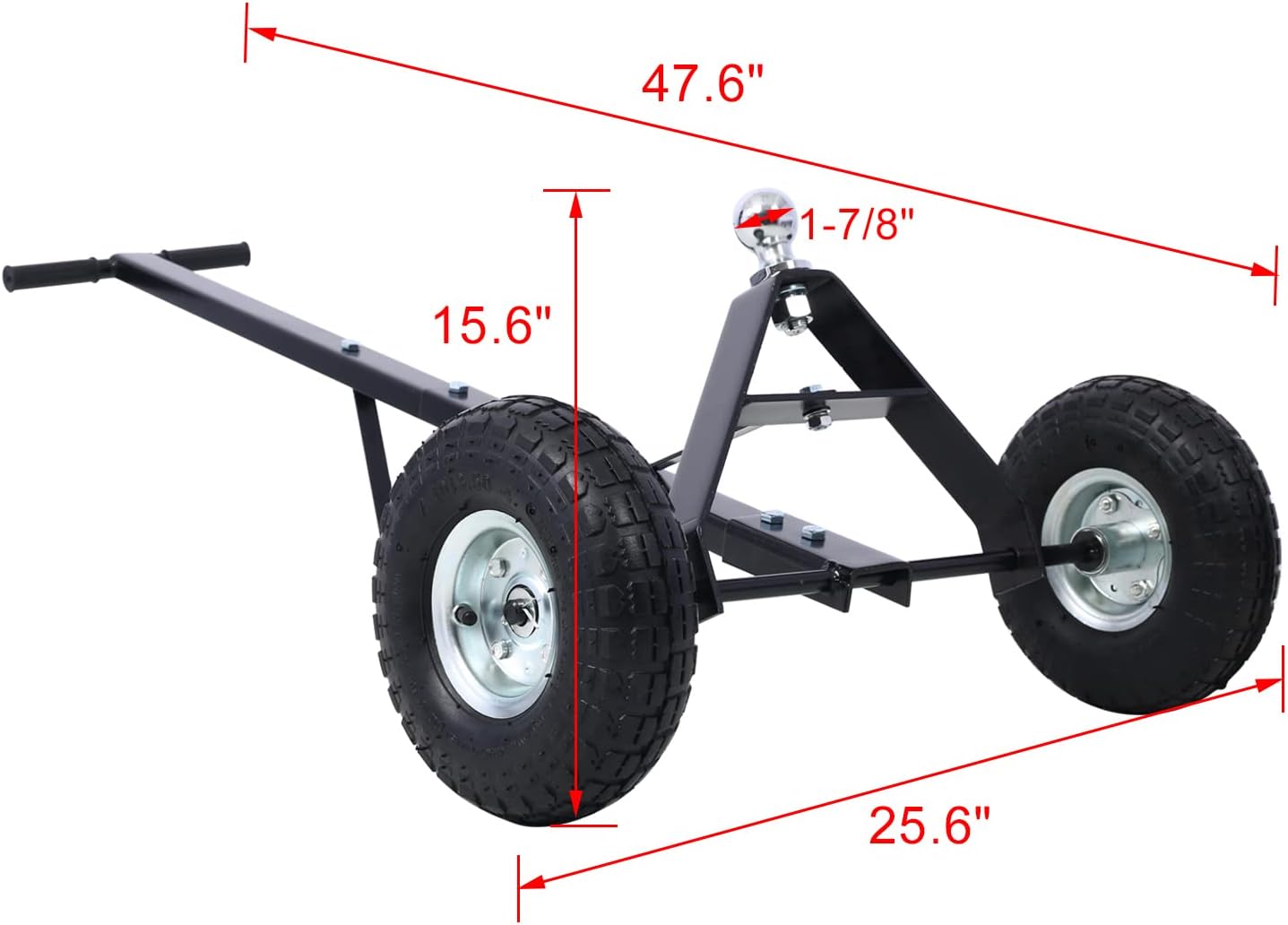 Heavy-Duty Trailer Dolly with Pneumatic Tires - Effortless 600 Lb. Capacity Handling, Corrosion-Resistant Steel, for Boats, Utility, and Jet Scooter Trailers