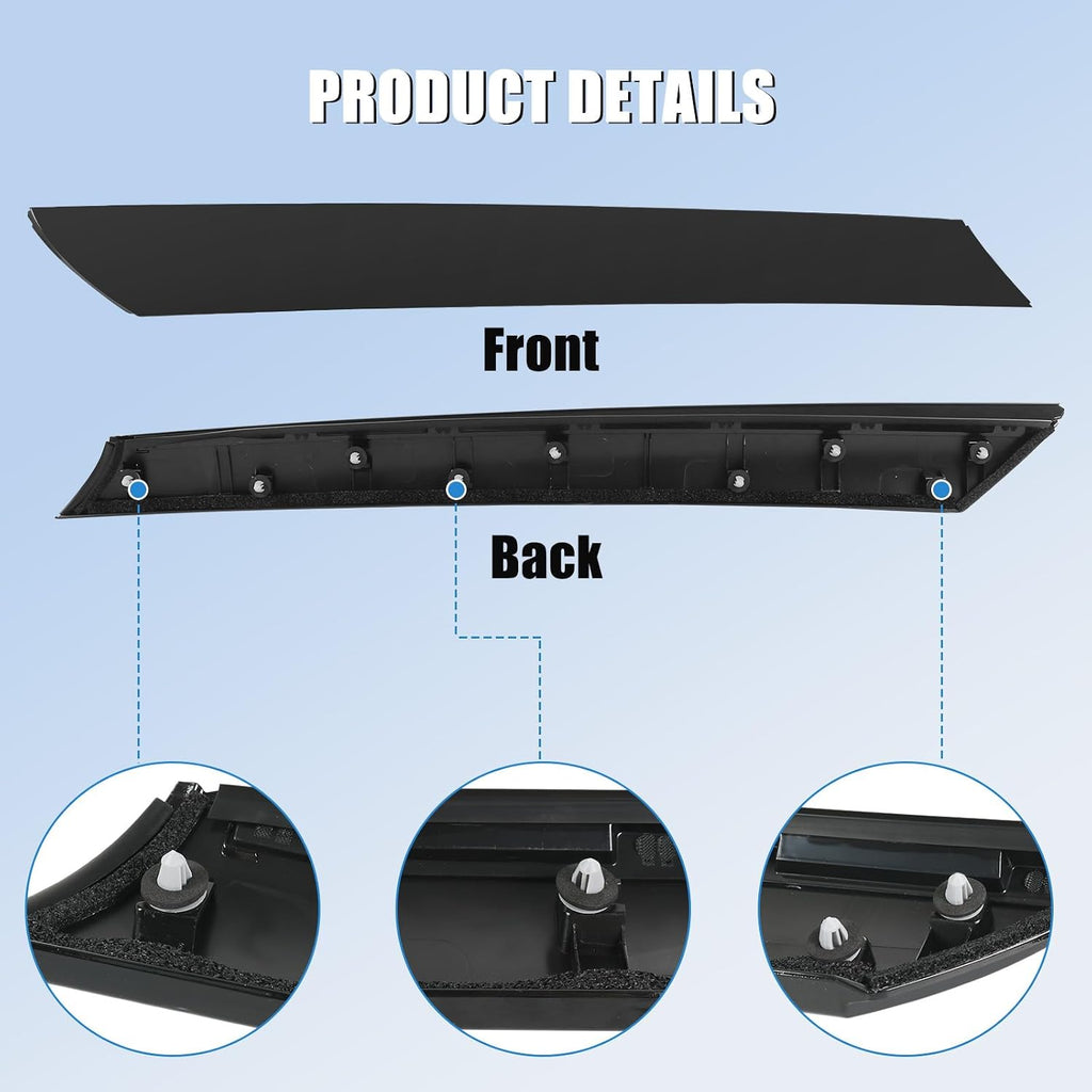A-Pillar Windshield Molding Trim Kit Outer Trim Set Replacement for Kia Soul 2010 2011 2012 2013 (Left & Right) 86180-2K500,86170-2K500