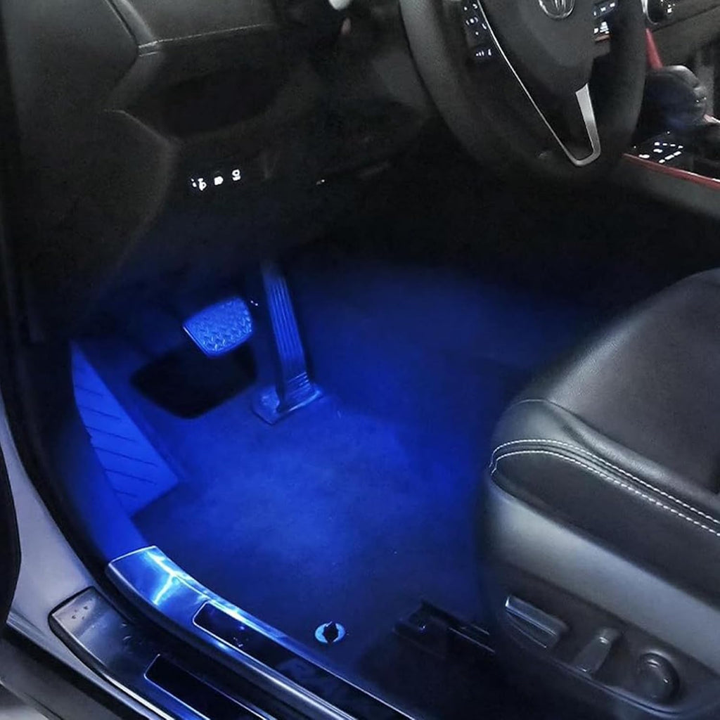 ITrims Interior LED Lights for Toyota RAV4 2019-2024 Car Accessories Under Dash Footwell Ambient LED Decor Light Atmosphere Lamp Light (Blue Lighted)
