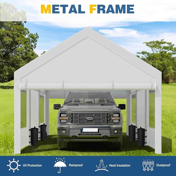 JAMFLY 12x20 ft Heavy Duty Carport - Image 3