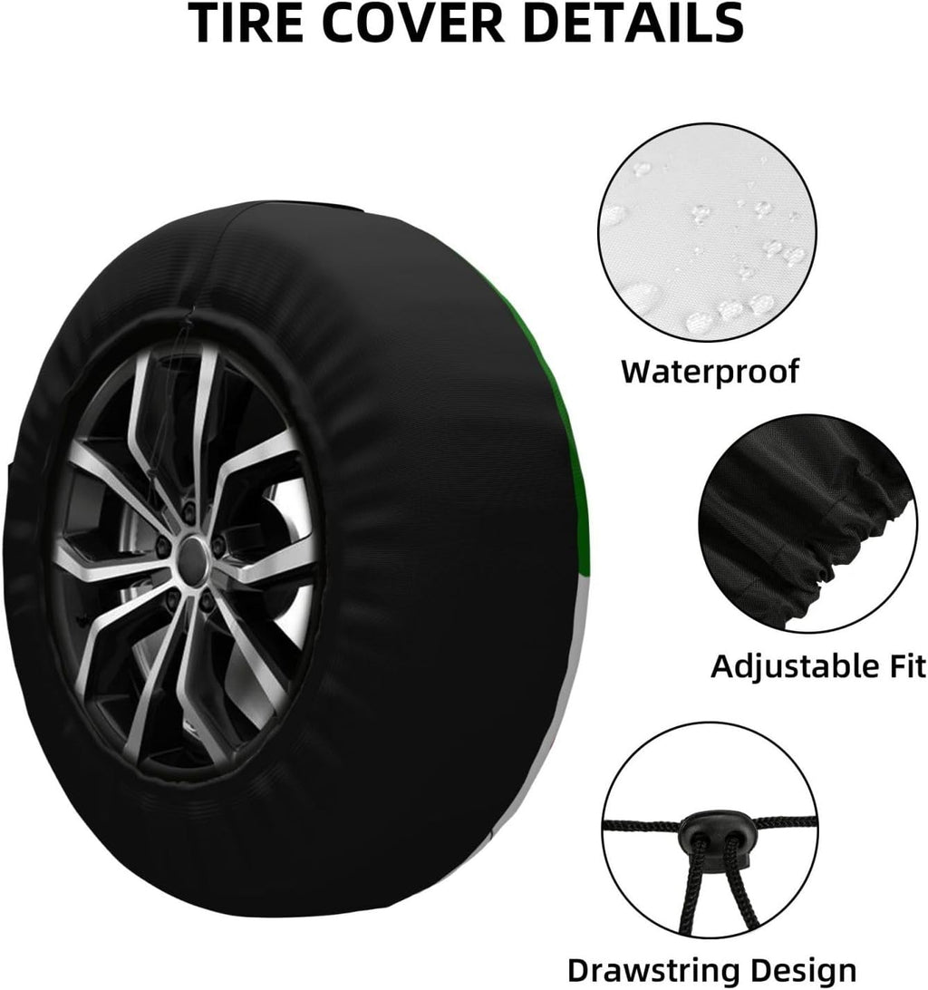 Flag of Wales Print Universal Spare Tire Cover for RV, Jeep | Wheel Protector Fits Rv, Trailer, Jeep, Shield Tires From Sun, Dirt And Rain For Outdoor Storage