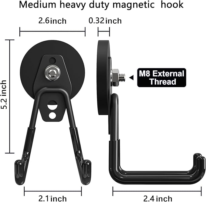 Heavy Duty Magnetic Hooks, Strong Large Magnet Hooks - Image 3