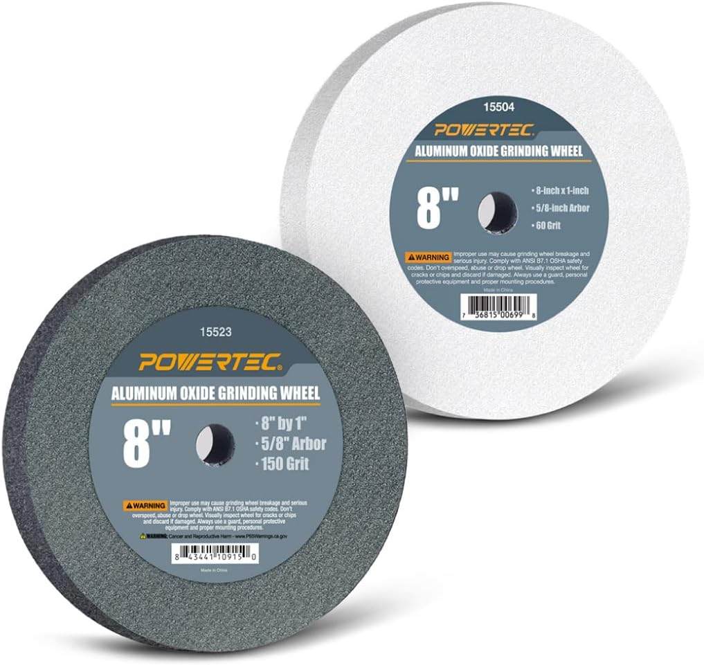 powertec bench grinder wheel 8 inch 60 &, main product view