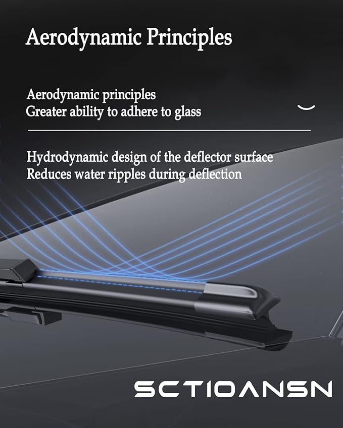 3 Wipers Set for 2008 2009 2010 2011 2012 Ford Escape, Windshield Wiper Blades - Image 2