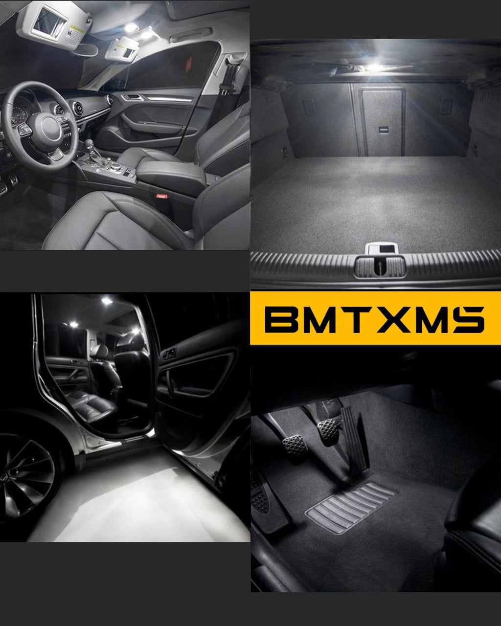 BMT xms LED Interior Light Kit Replacement for Honda Civic 5D 10th 2013-2023,6000K Cool White LED Car Interior Lights, 8 Pieces