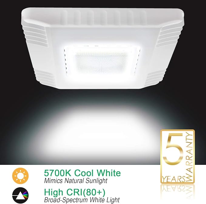 OSTEK 2 Pack LED Gas Station Canopy Light, 150W Carport Ceiling Light 5700K - Image 2