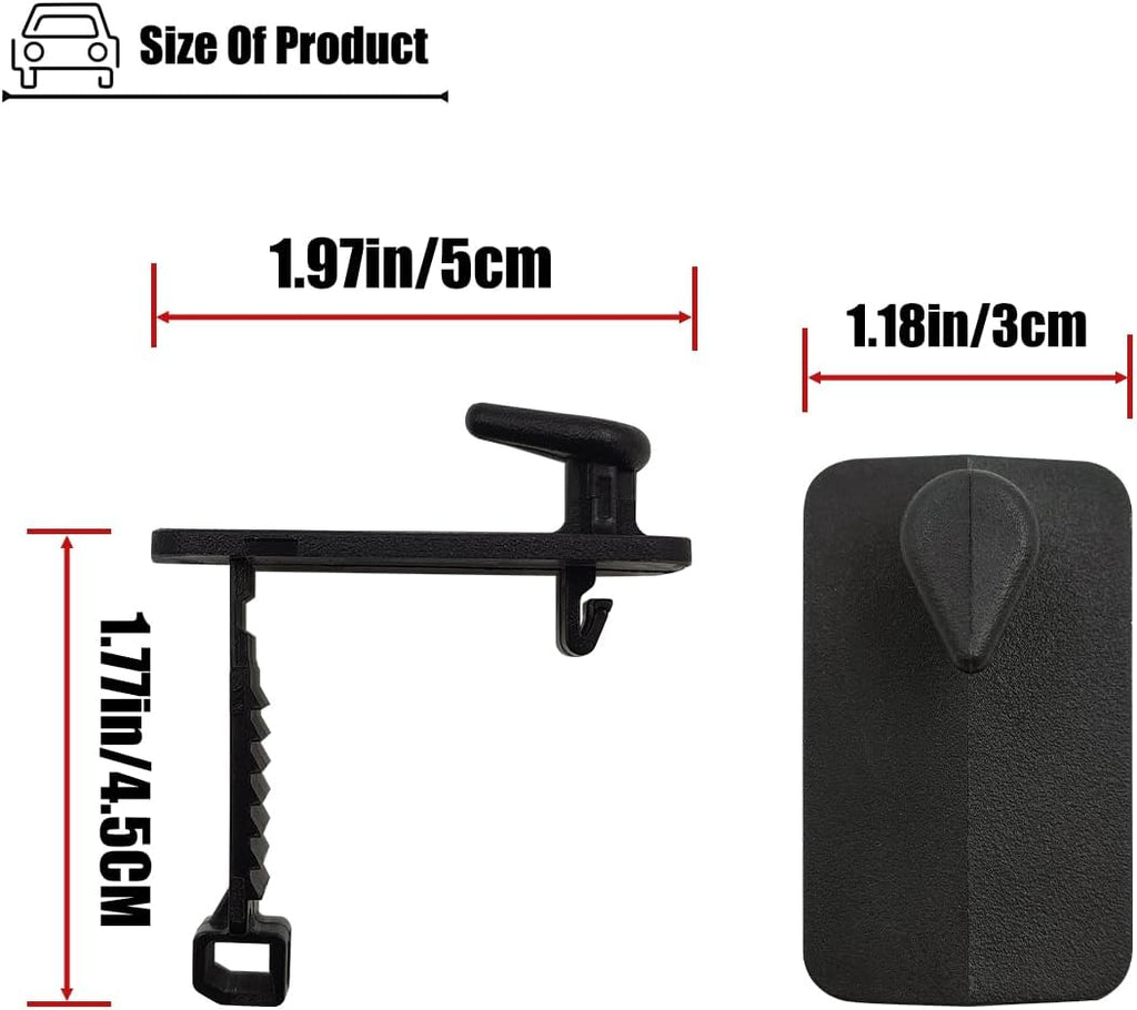 2PCS Floor Carpet Hooks Compatible with Mazda 2 3 5 6 CX7 CX9 MX5 | Floor Mat Clips for 000089L14