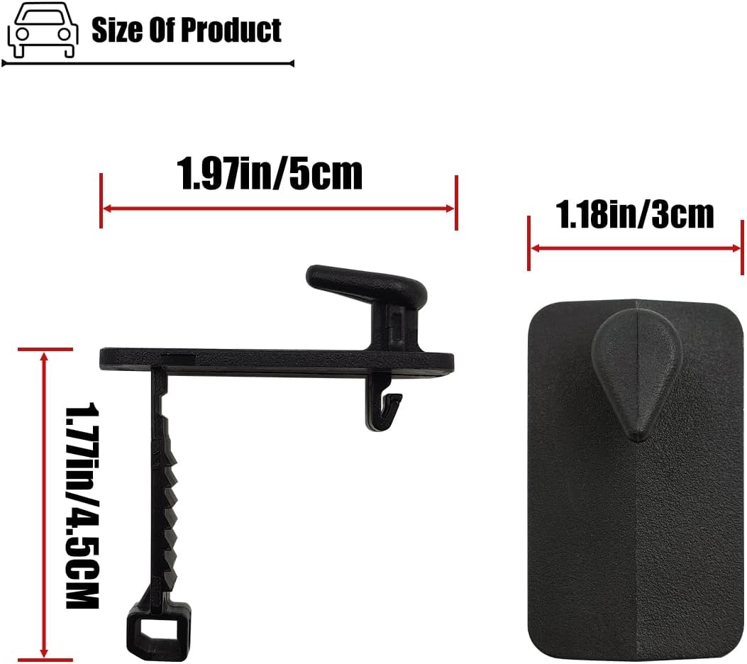 2PCS Floor Carpet Hooks Compatible with Mazda 2 3 5 6 CX7 CX9 MX5 | Floor Mat Clips for 000089L14