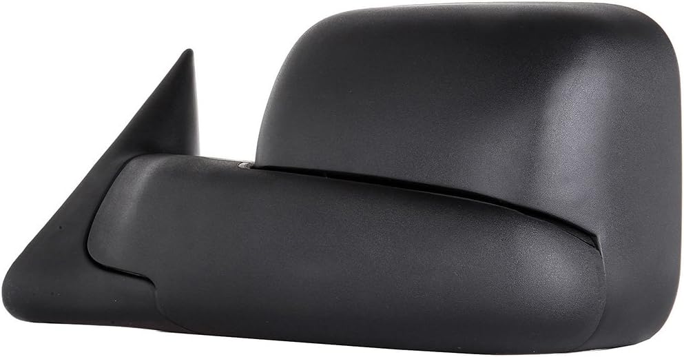 Towing Mirror Fit for 1994-2001 For Dodge For Ram/For Ram 1500 2500 3500 with Manual Adjusted No Heated No Turn Signal Light Black Tow Mirror Left Side