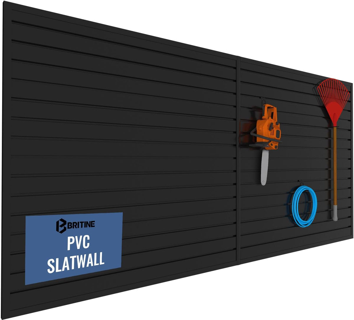 Slatwall Panel Garage Organizer PVC Slatwall Heavy Duty Wall Mounted Rack