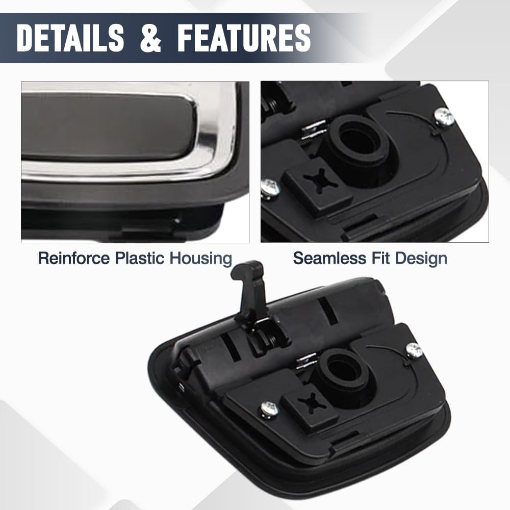 Riloer Car Rear Trunk Inside Floor Handle, Replacement Pull Handle, Replaces 0996800284 09968002849051, Compatible with Mercedes-Benz W176 2013-2018, Left & Right, 1 pc (Black and Chrome)