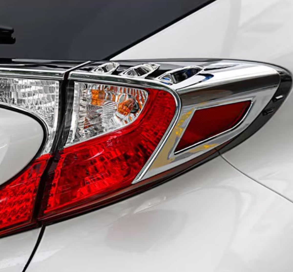 Car Accessories Tail Light Lamp Cover Frame Decor Trim (Chrome) Fit for Toyota C-HR CHR 2018 2019 2020 2021 2022 2023 ABS 4 PCS