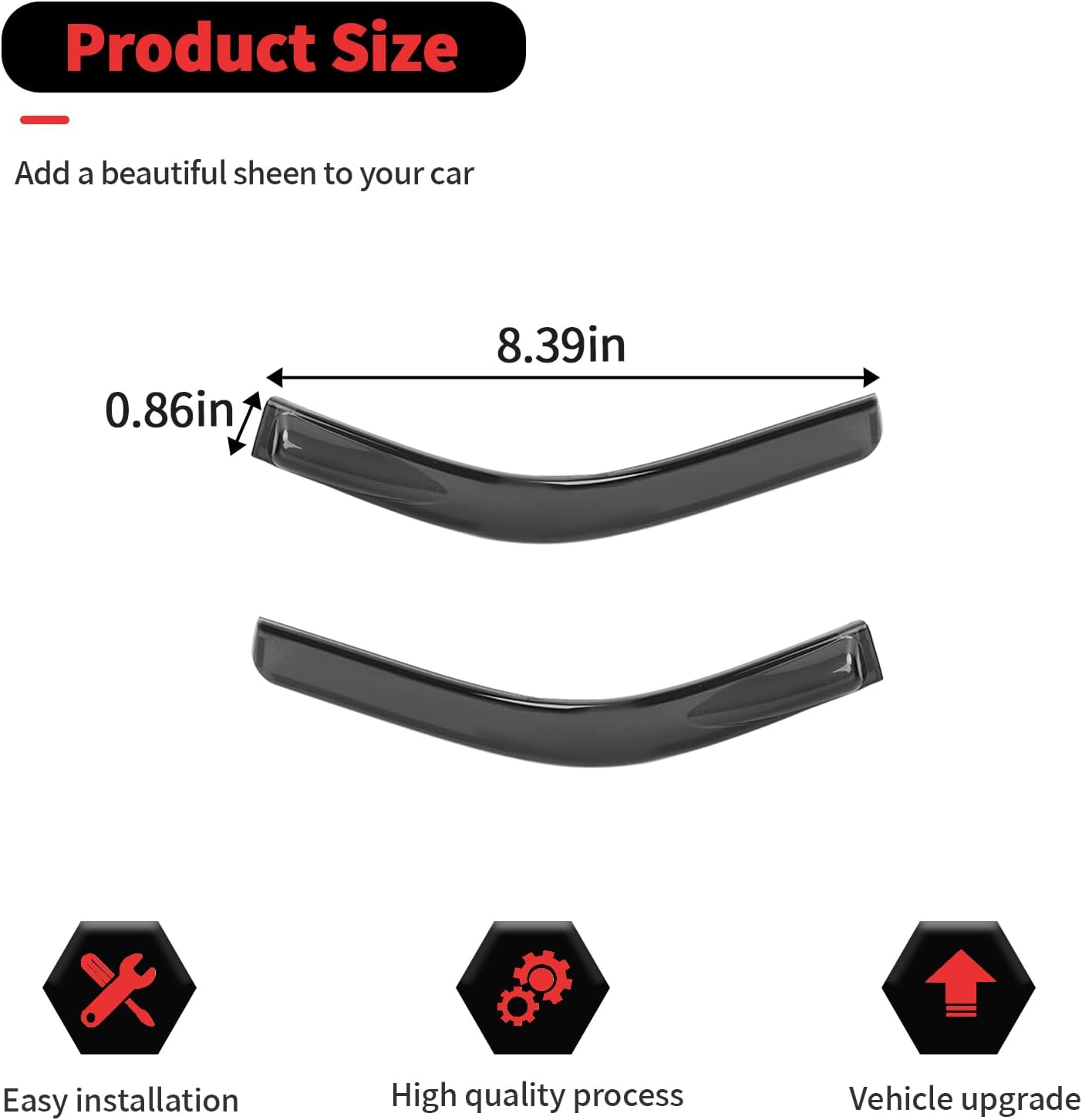 RT-TCZ Smoked Black Rearview Mirror Turn Signal Light Cover Trim Decoration Exterior Accessories for Ford Expedition 2022 2023 2024