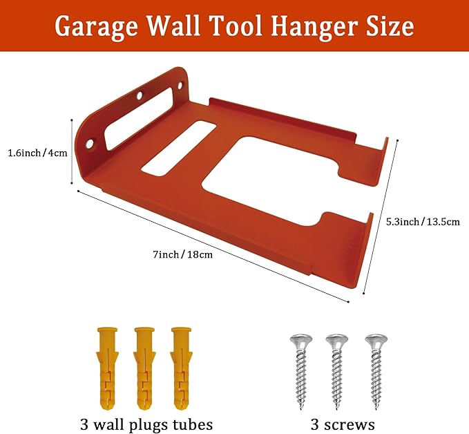 Weed Eater Hanger -2 Pack Heavy Duty Trimmer Rack Wall Mount - Image 2
