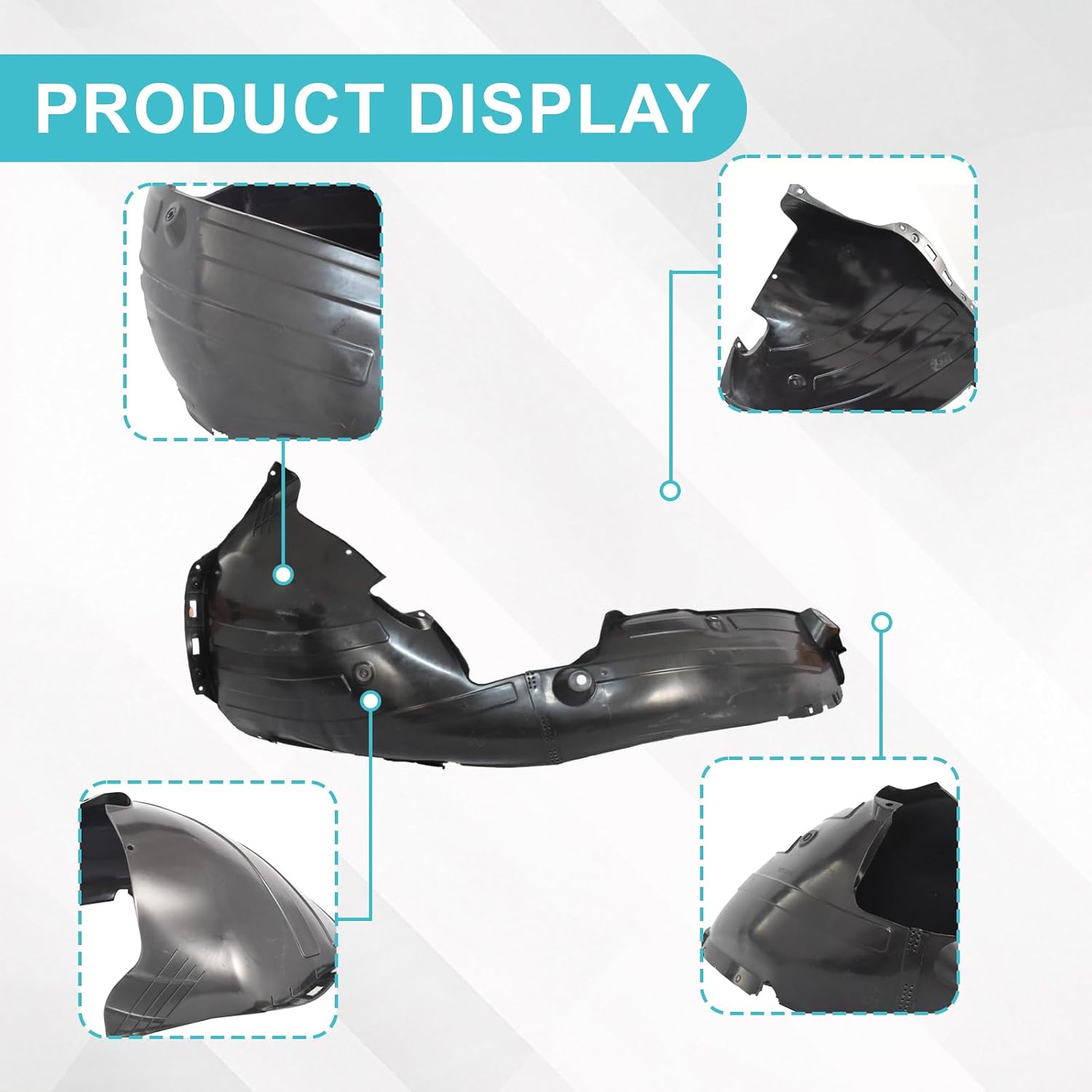 Right Front Inner Fender Liner Compatible with Hyundai Venue 2020 2021 2022 2023 2024 Passenger Side Fit for 86812K2000