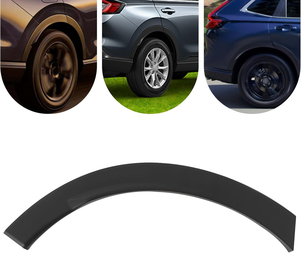 Rear Fender Trim Molding Fit For 2023 2024 Honda CR-V, 74453-3A0-A00, 74413-3A0-A00, Left/Right Side Rear Wheel Flare Kit, Black Wheel Arch Trim (Right Passenger Side)