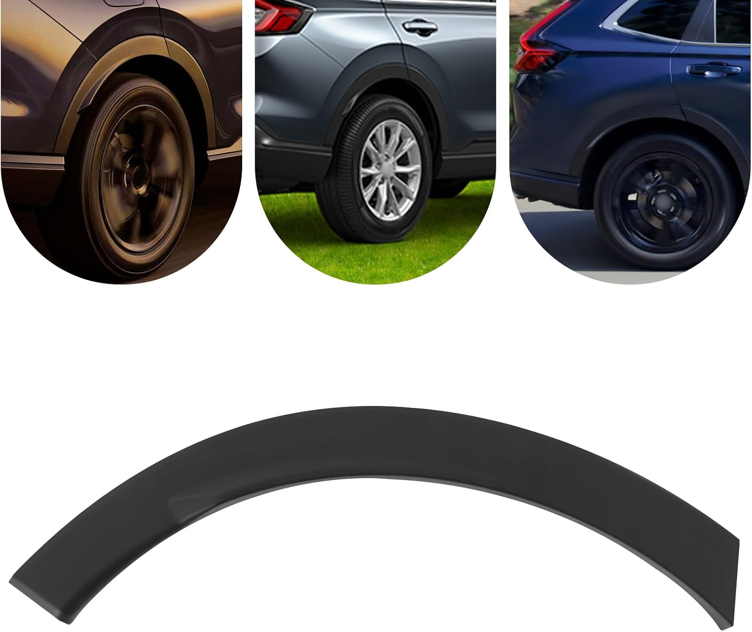 Rear Fender Trim Molding Fit For 2023 2024 Honda CR-V, 74453-3A0-A00, 74413-3A0-A00, Left/Right Side Rear Wheel Flare Kit, Black Wheel Arch Trim (Right Passenger Side)