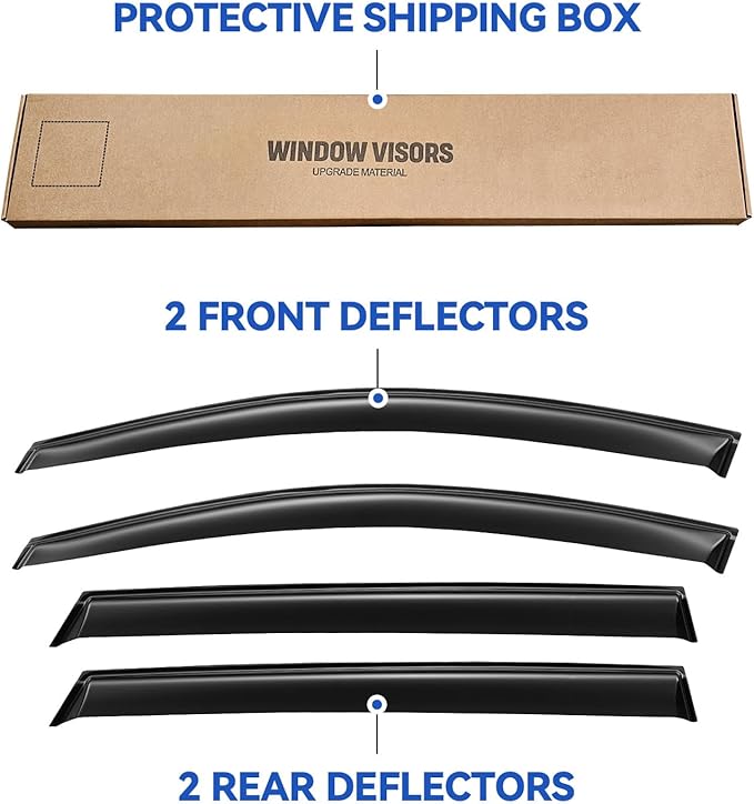 Window Visors Rain Guards for 2016 2017 2018 2019 2020 Kia Sorento, Out-Channel - Image 5