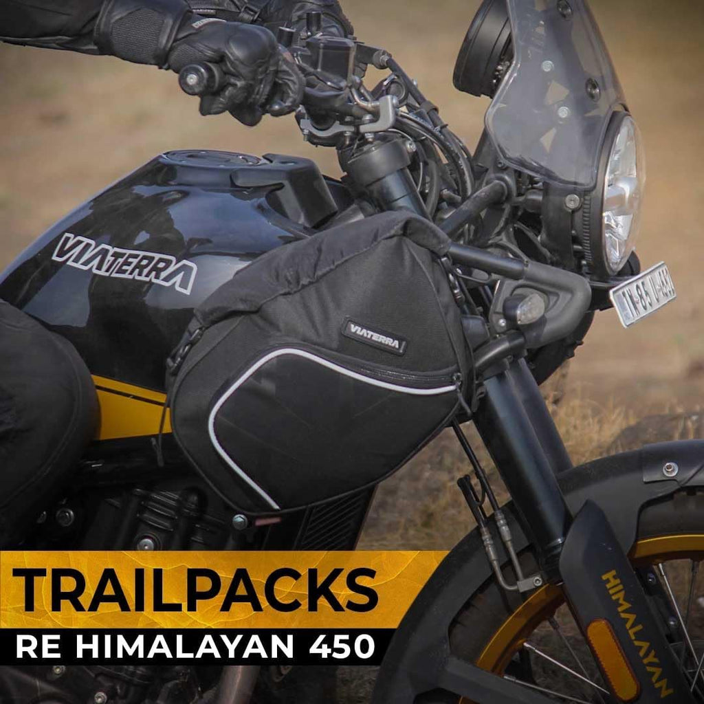 ViaTerra 100% WaterProof Front Frame motorcycle bags (set of 2) I Royal Enfield Himalayan 450 Accessories I Suitable for Touring & trail rides