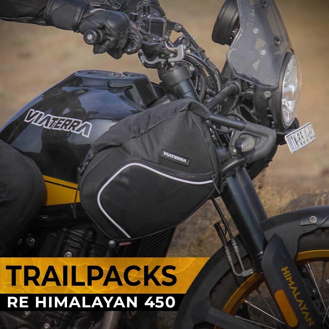 ViaTerra 100% WaterProof Front Frame motorcycle bags (set of 2) I Royal Enfield Himalayan 450 Accessories I Suitable for Touring & trail rides