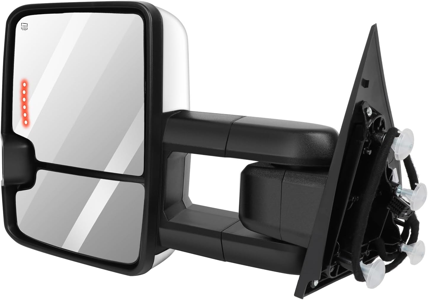 A Pair Heated Towing Mirrors Fits 2014-2018 for Chevy for GMC 1500 2015-2019 for Chevy for GMC 2500/3500 HD, Power Adjusted View Mirror with LED Turn Signal Light