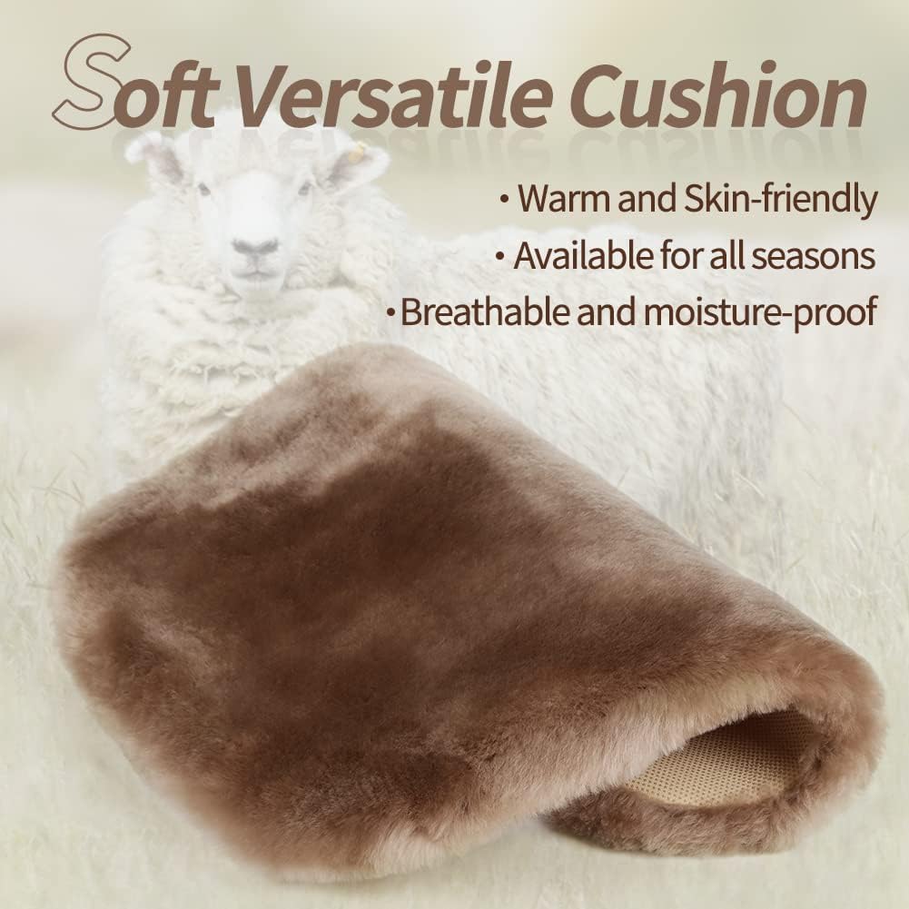 llb genuine sheepskin car seat cushion seat covers showing dimensions