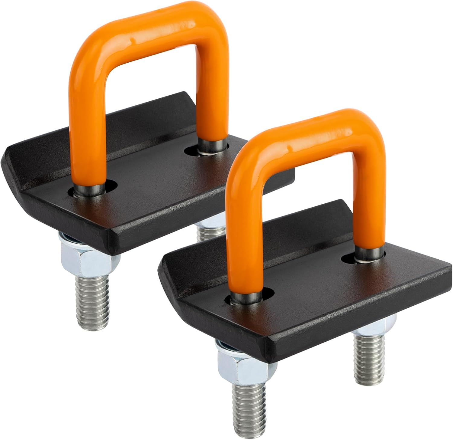 Hitch Tightener for 1.25" and 2" Hitches, Heavy Duty Anti Rattle Hitch Stabilizer with Rubber Coated Reduce Movement On Hitch Mount Cargo Carrier Bike Rack, Orange (2 Pack)