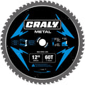 CRALY 12 Inch 60 Teeth Steel and Ferrous Metal Cutting Circular Saw Blade
