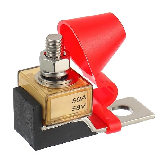 MRBF Terminal Fuse Block 50A，58V DC Maximum, Single Stud 5/16" Compact Marine by SIGANDG