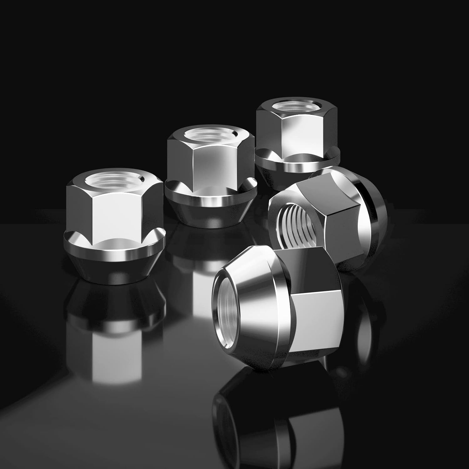 KSP M14X1.5 Open End Acorn Bulge Wheel Lug Nuts, Zinc Finish, 3/4"(19mm) Hex 0.84”(21mm) Height Conical Seat 60 Degree for Truck/Tuner Aftermarket Rims Pack 24 pcs, 1 Year Support