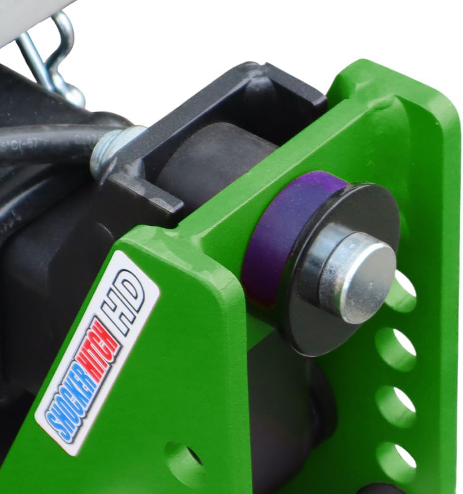 Shocker HD Mean Green Air Hitch Farm Mount Tow Kit Fits 2" Hitch, has Chrome Combo 2" & 2-5/16" Balls, Pintle, Drawbar & Clevis - 20,000 lbs