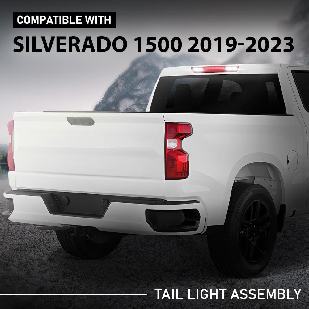 ALLGOOD LED 3rd Brake Lights Lamp w/o Harness & Camera Red Compatible with Chevy Silverado GMC Sierra 2019-2023 84419006